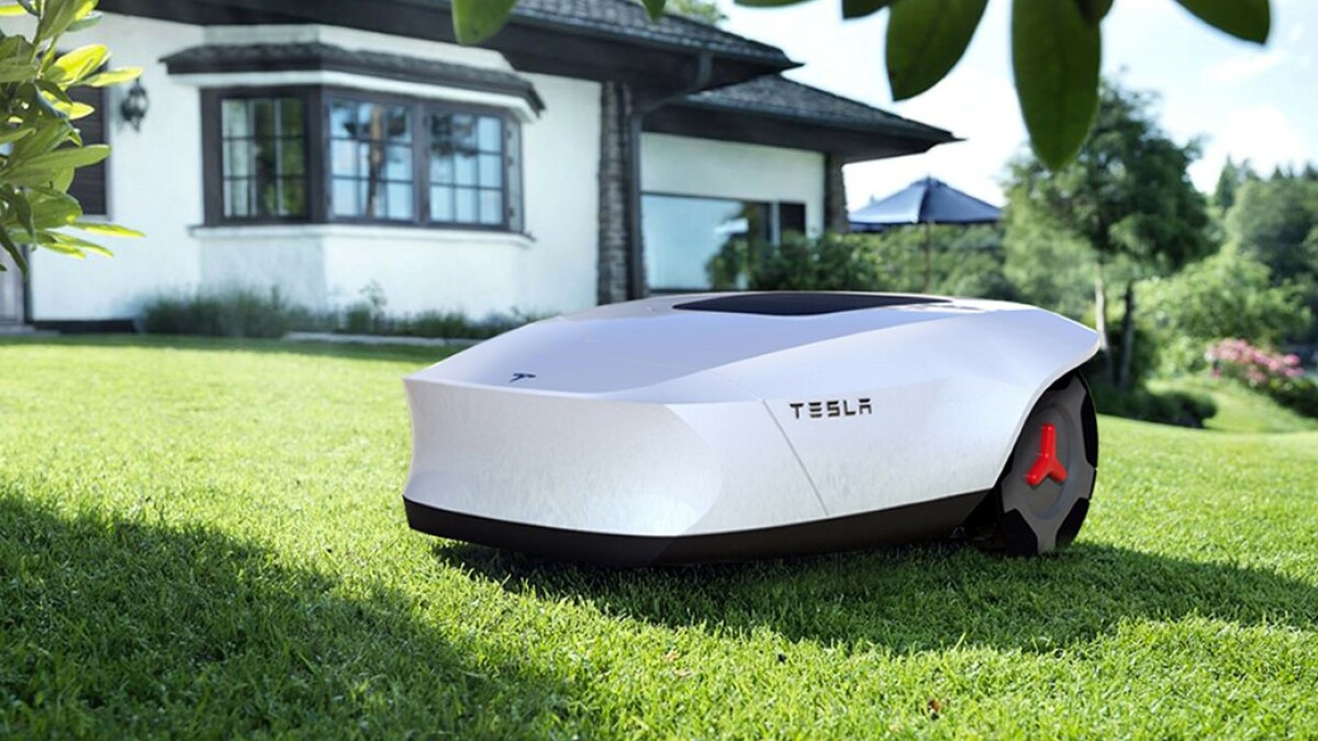 Solarzellen, Autopilot, Radar - ein Mähroboter von Tesla könnte sich auf "grüner Wiese" austoben, neue Funktionen lernen, die später auch den Elektroautos zugute kommen.