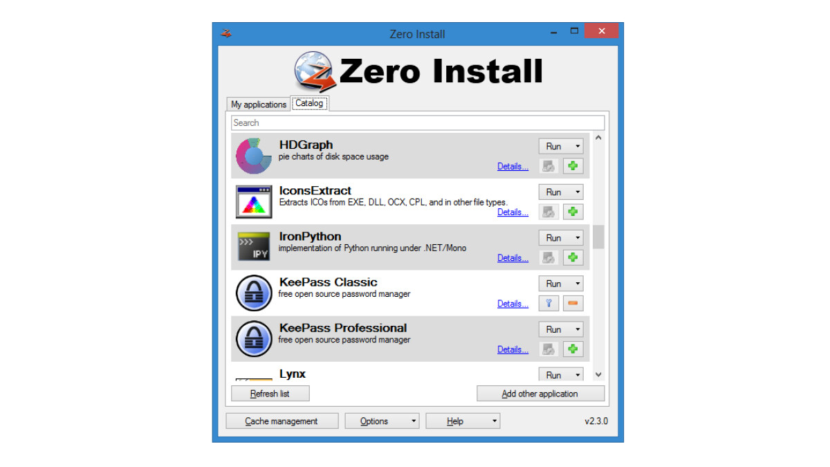Zero Install 2.25.0 for windows instal
