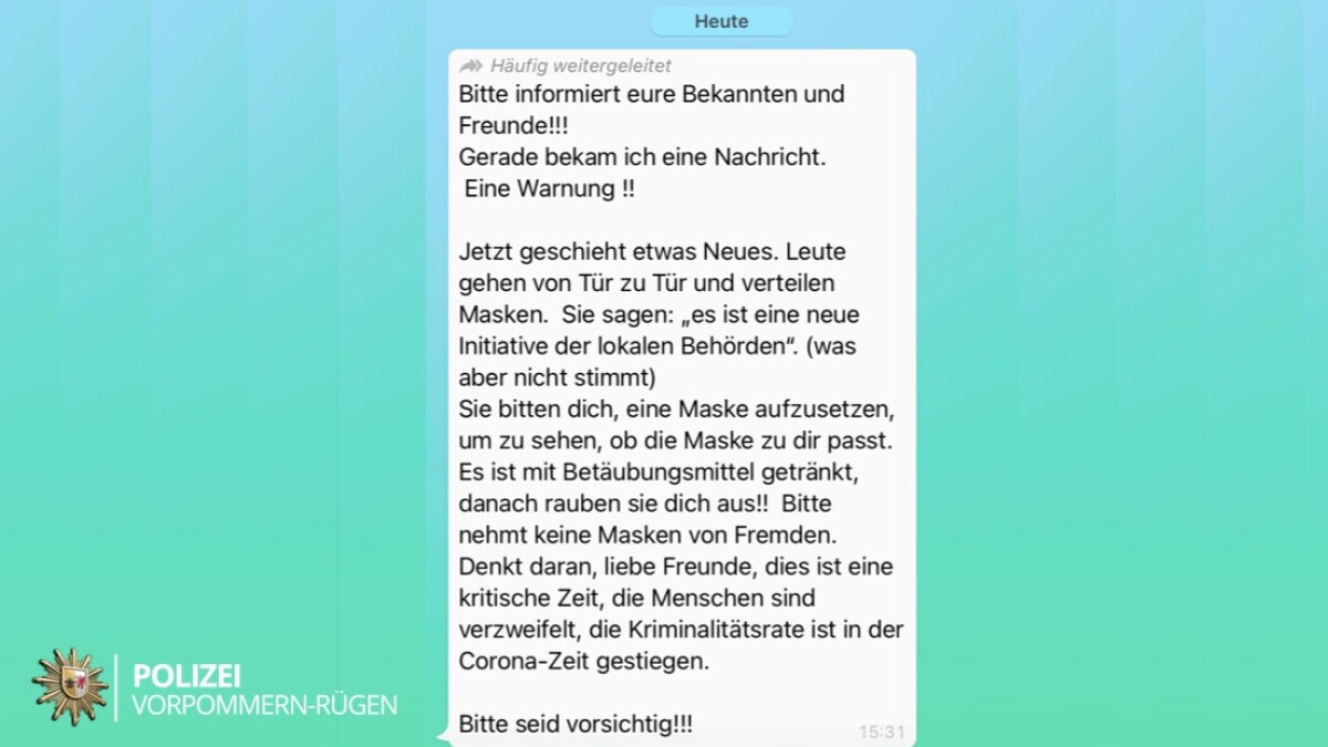 Polizei warnt vor WhatsApp-Kettenbrief: "Bitte informiert eure ...