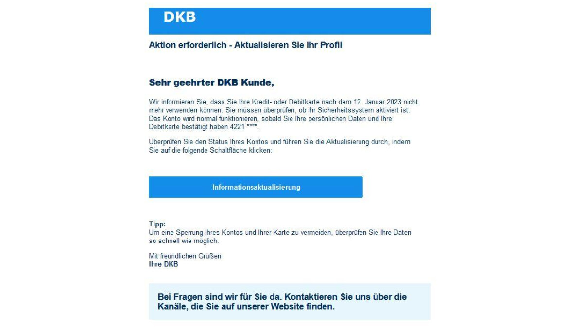 DKB-Phishing: Eure Kredit- Und Debitkarte Sind In Gefahr | NETZWELT