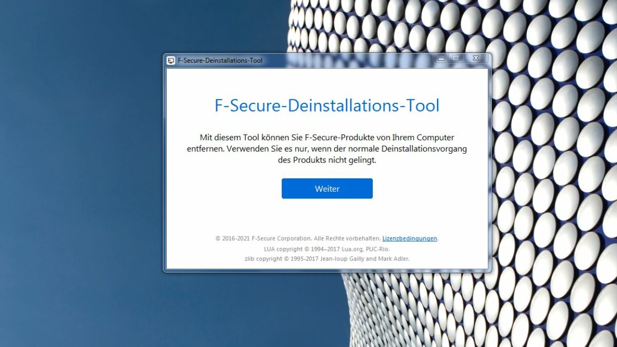 Mit dem Tool entfernt ihr sicher Software von F-Secure von eurem Rechner. 