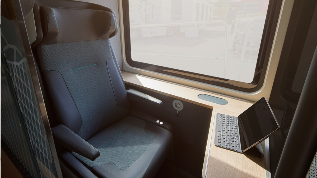 With a 1st class ticket you can even move into your own office compartment.