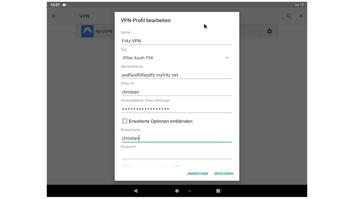 Die VPN-Verbindung zum heimischen Netzwerk ist unter Android schnell hergestellt.