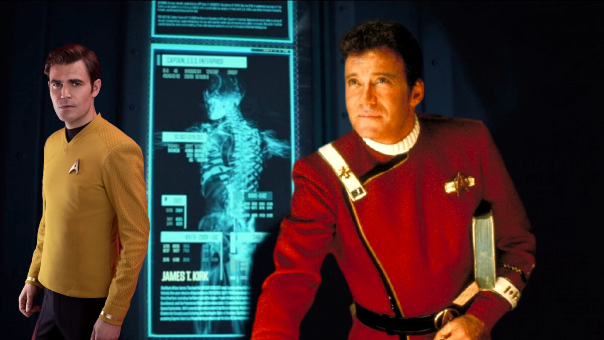 Star Trek Discovery : Il y a des allusions au retour de James T. Kirk (à gauche : Paul Wesley ; à droite : William Shatner).