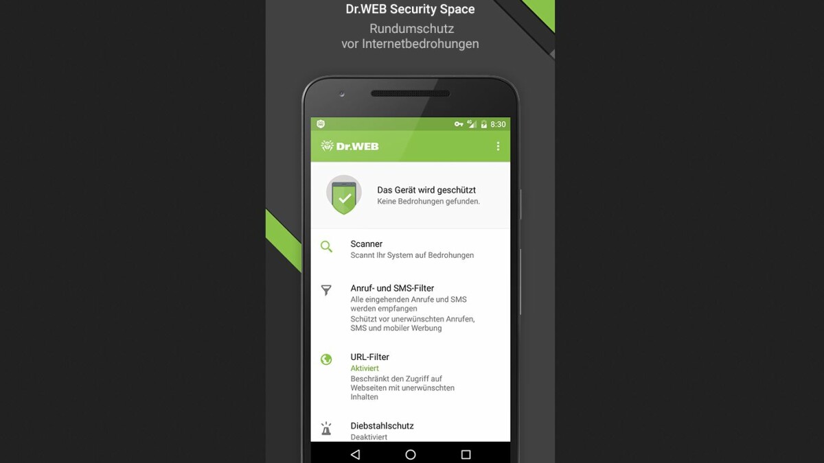 Ключевой файл для dr web security space на android