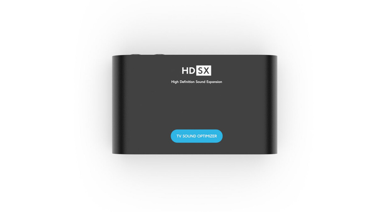 Promises a remedy: the HDSX TV Sound Optimizer.