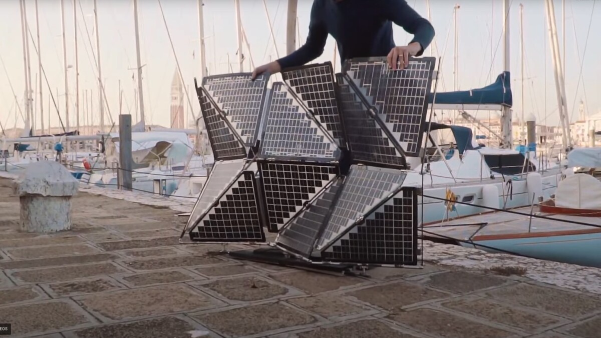 Faltbar und flexibel einsetzbar: Origami-Solarzelle von Levante.