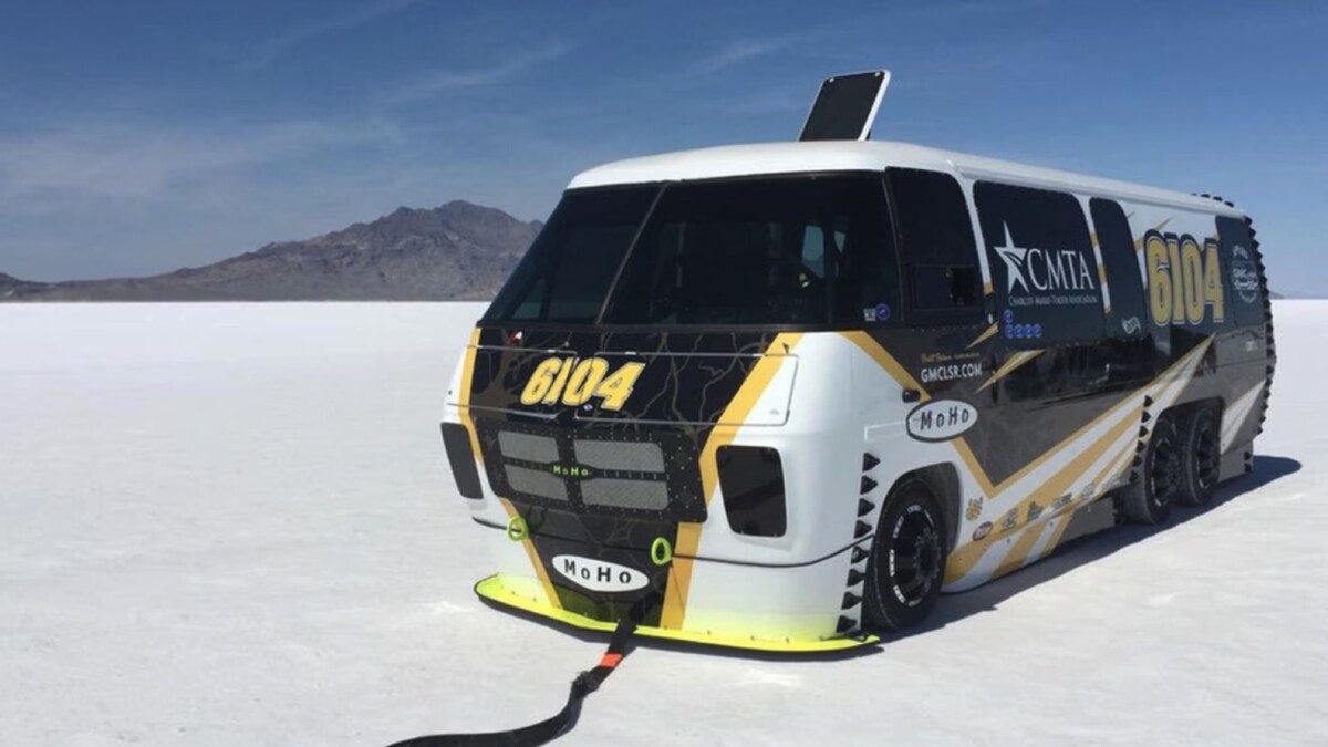 Looks fast, not comfortable: The world's fastest motorhome has a new owner.