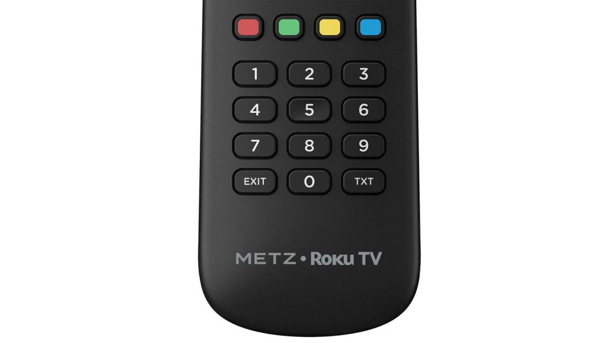 La partie inférieure de la télécommande Roku TV ressemble à la commande TV classique.