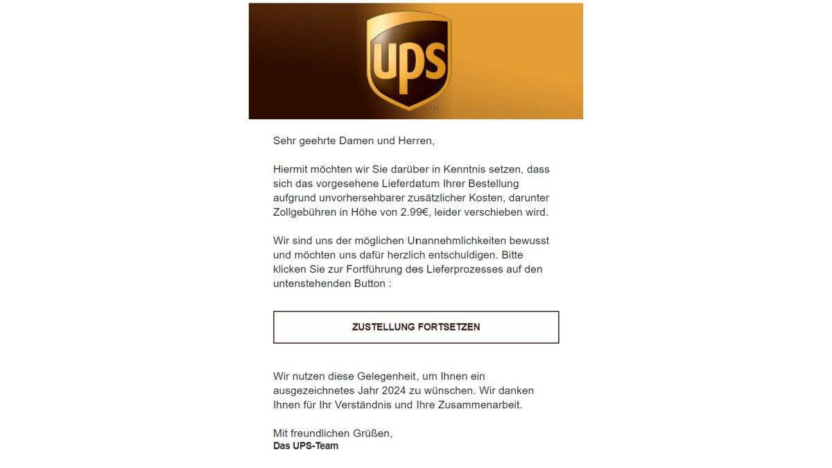 Phishing de UPS