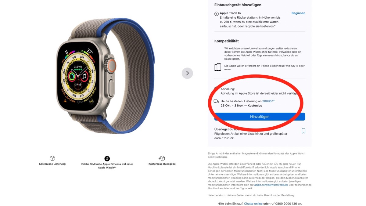 Si realiza un pedido anticipado de un Apple Watch Ultra hoy, es posible que deba esperar hasta noviembre.