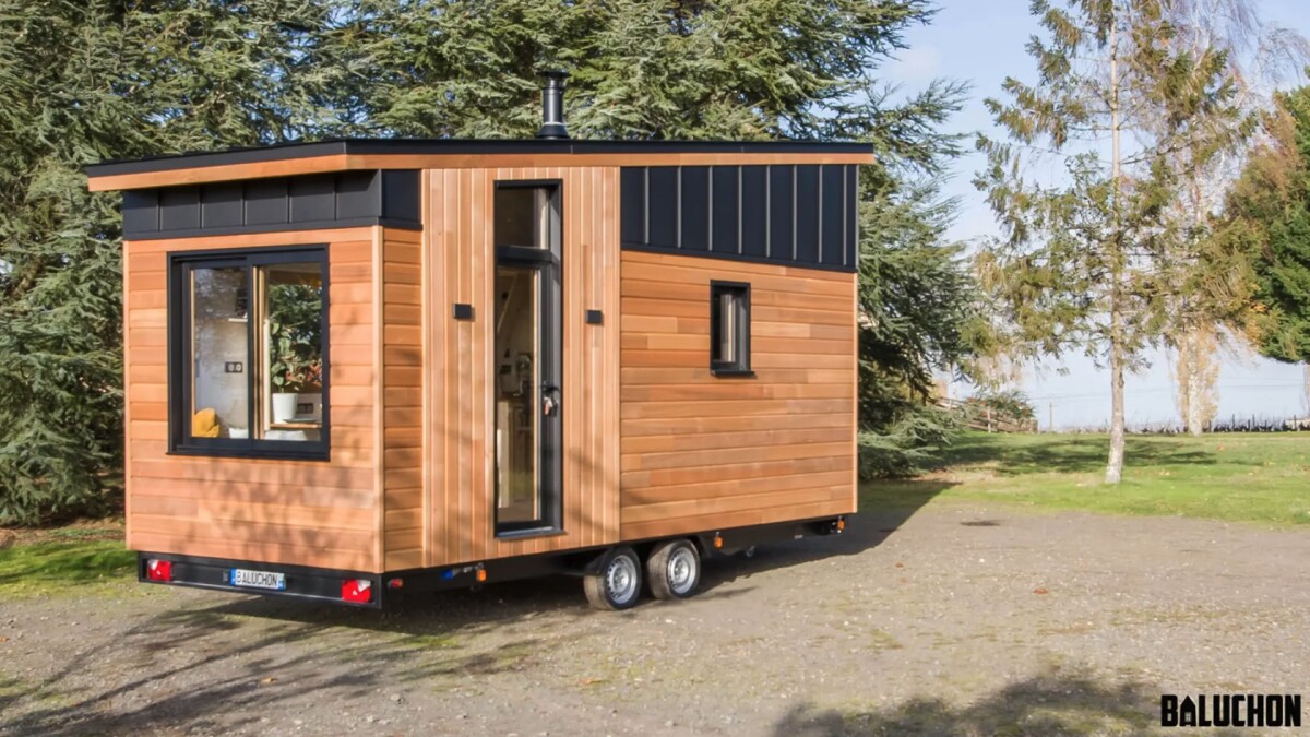 Baluchon's Tiny House is only six meters long.  Hard to believe how much space is available inside.