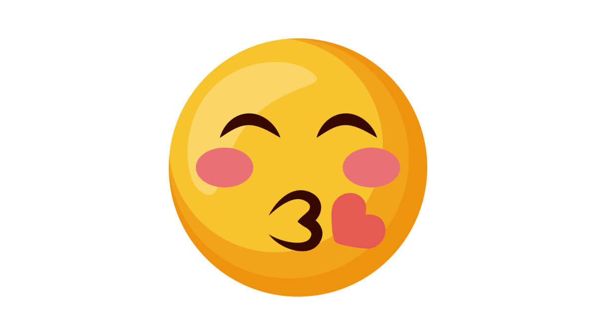 Los clásicos emojis de besos en WhatsApp están disponibles aquí con los ojos cerrados y abiertos.  En este último caso, el beso también puede interpretarse como un silbido.