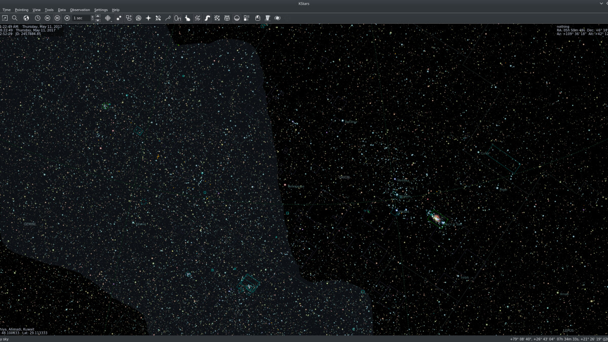 Mit KStars könnt ihr die Sterne erforschen.