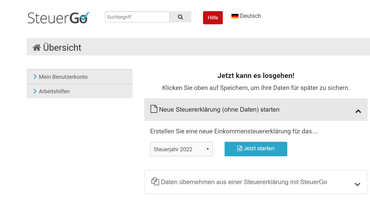 Das Benutzerkennwort Muss Vor Der Anmeldung Geändert Werden SteuerGo im Test 2024: Eine übersichtliche Steuersoftware mit fehlender