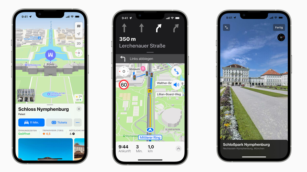 Die "Look around"function in Apple Maps is now also available in Frankfurt and Stuttgart.