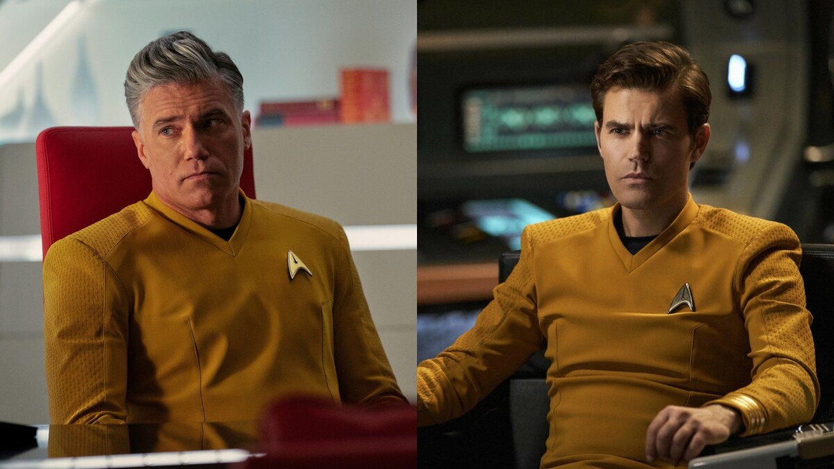 Star Trek Strange New Worlds: James T. Kirk (Paul Wesley) becomes first officer under Captain Christopher Pike (Anson Mount).