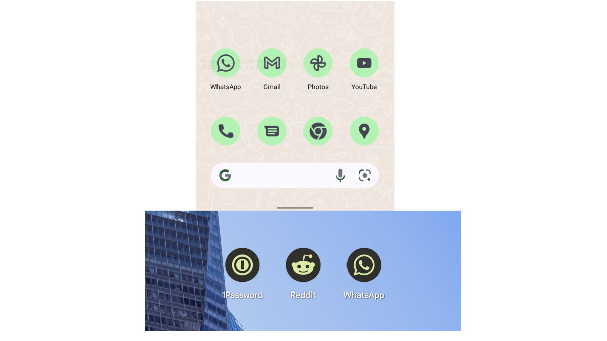 El icono de WhatsApp también puede verse así en teléfonos móviles con Android 13.
