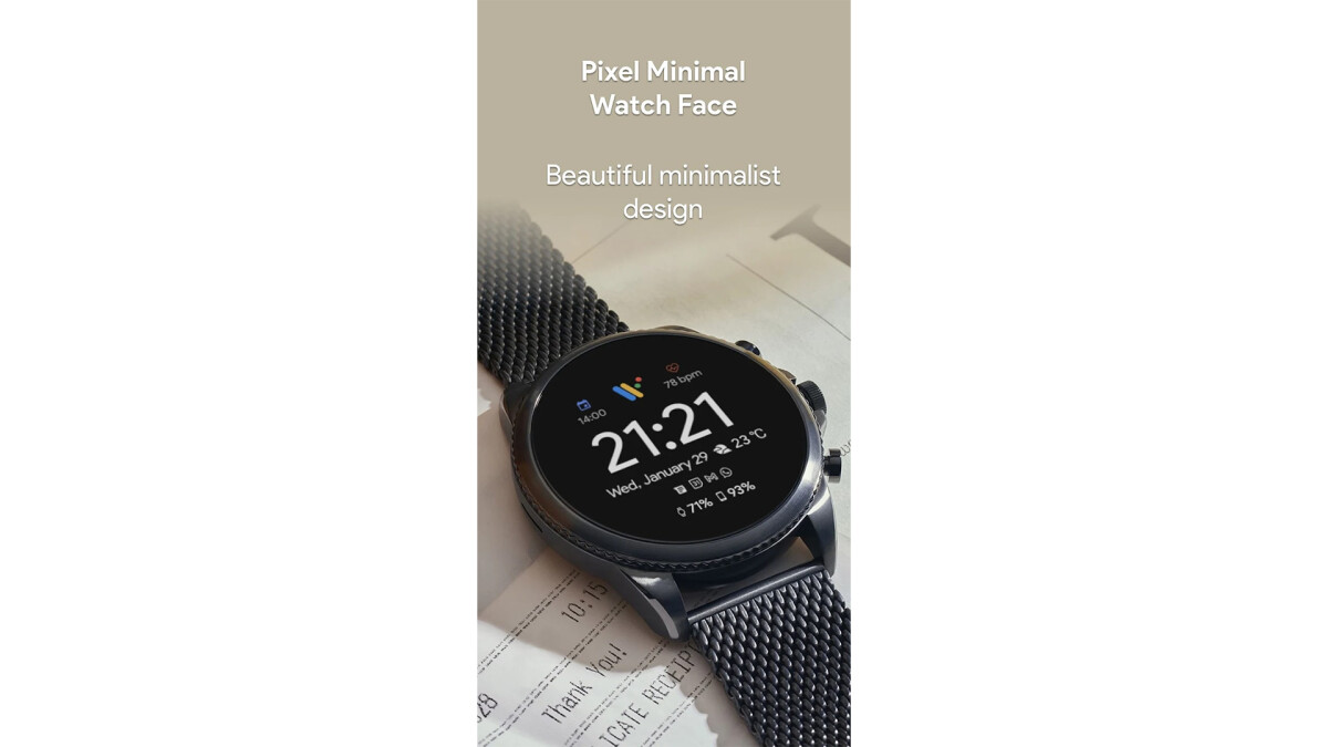Pixel Minimal Watchface es minimalista y recuerda mucho al diseño de píxeles de Google.