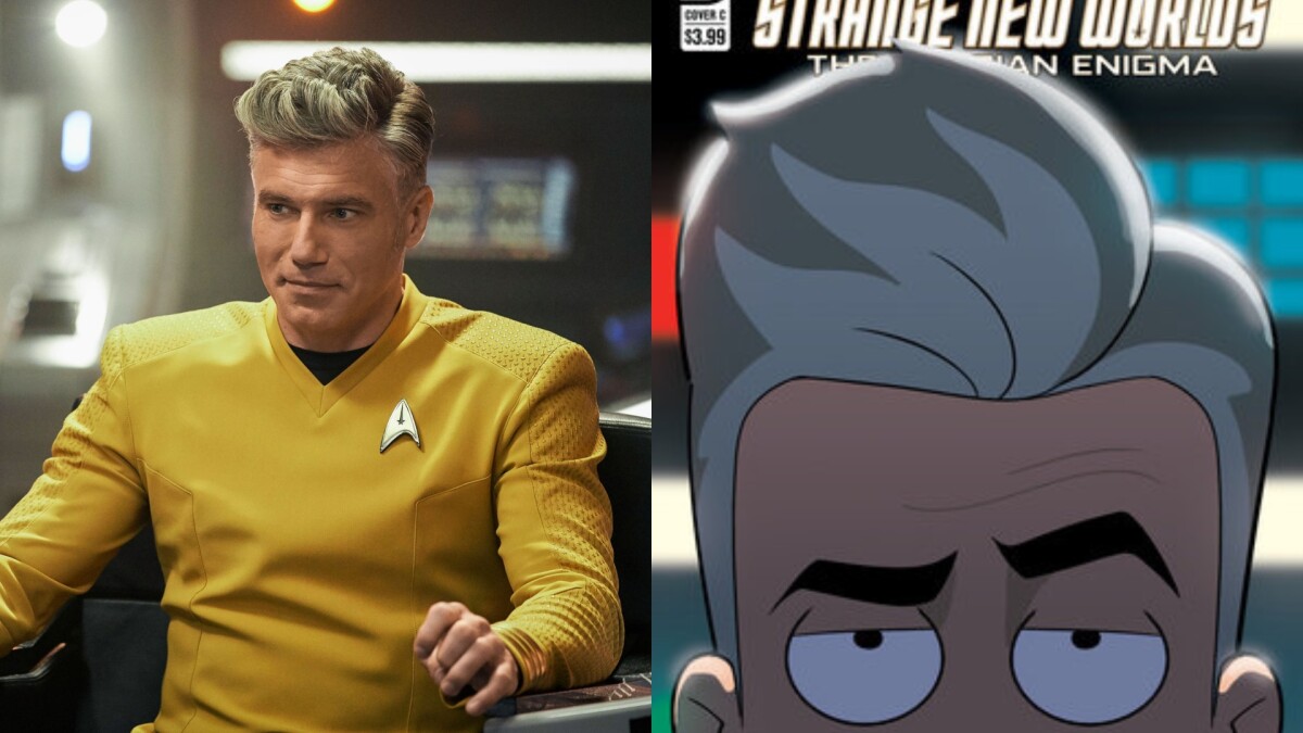 Star Trek Strange New Worlds: A Series Comic revela cómo el Capitán Pike se cruza en el "Star Trek: cubiertas inferiores" se vera como.