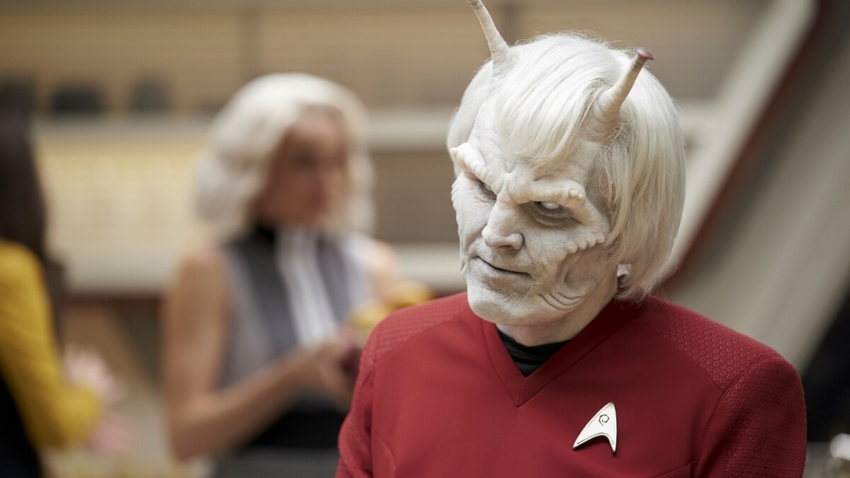 Star Trek Strange New Worlds: Bruce Horak como el ingeniero jefe Hemmer.