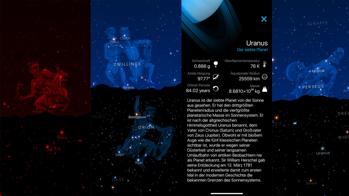 "Starlight - Erkunde die Sterne" Für begrenzte Zeit kostenlos im App Store erhältlich.