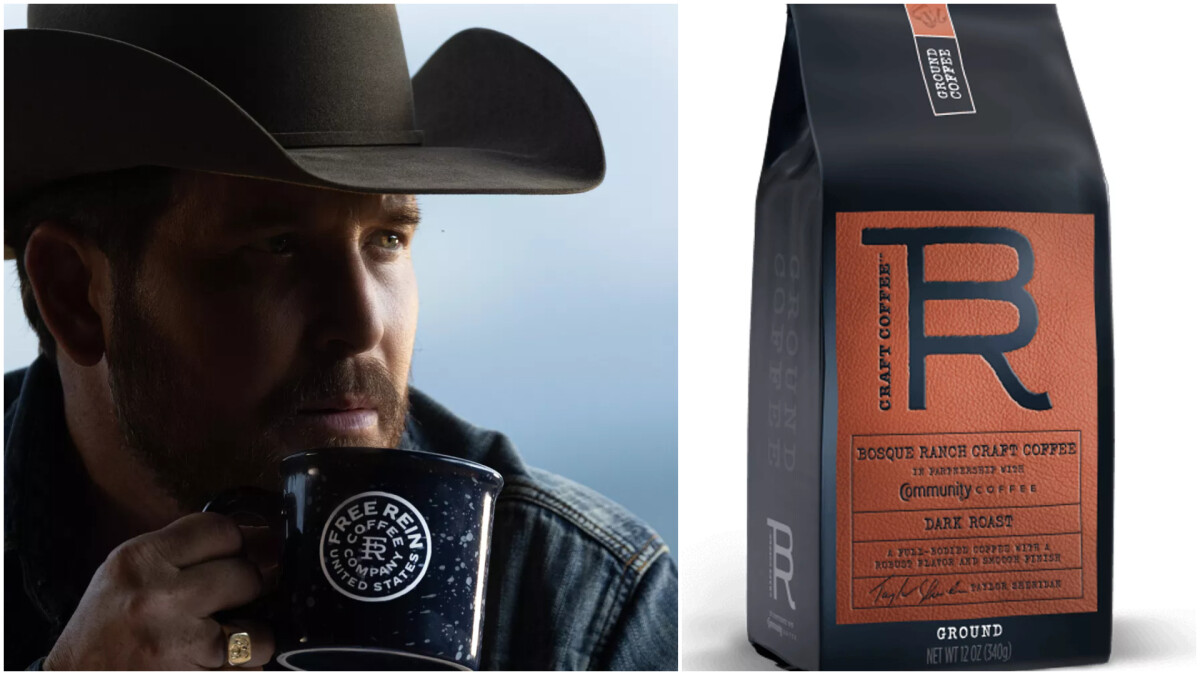 The Free Rein Coffee logo (seen on the left of the mug) is really similar to the Bosque Ranch Coffee logo (right).