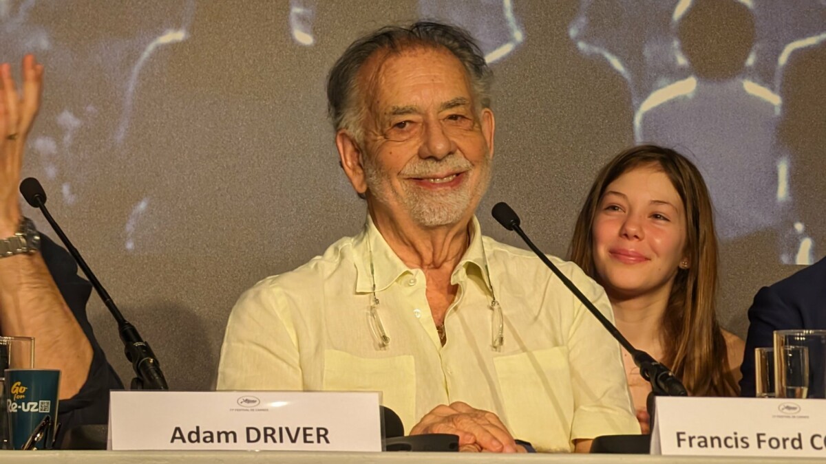 Pressekonferenz von "Megalopolis" in Cannes mit Francis Ford Coppola, Adam Driver und Nathalie Emmanuel.