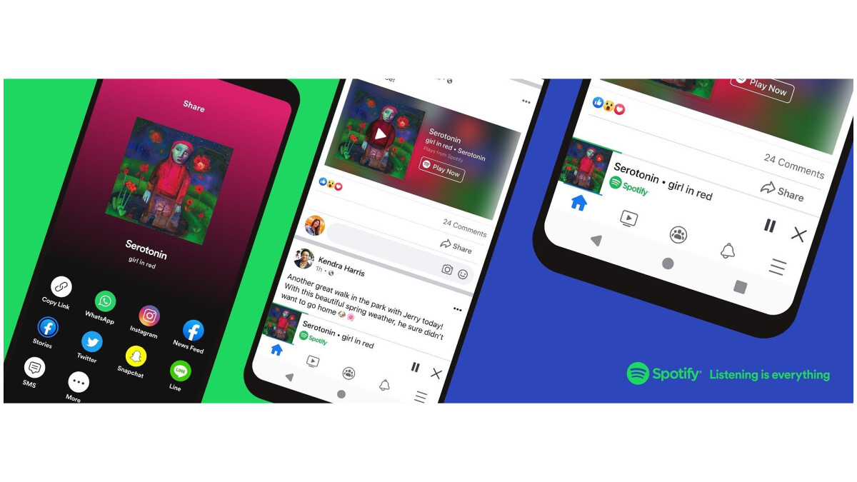 Spotify se integra directamente en tu aplicación de Facebook.