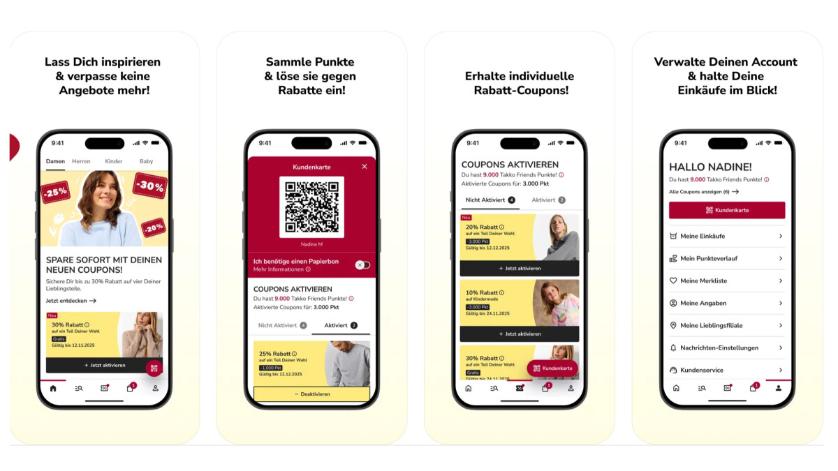 Hol euch jetzt die kostenlose Takko Friends App und profitiert von exklusiven Vorteilen!