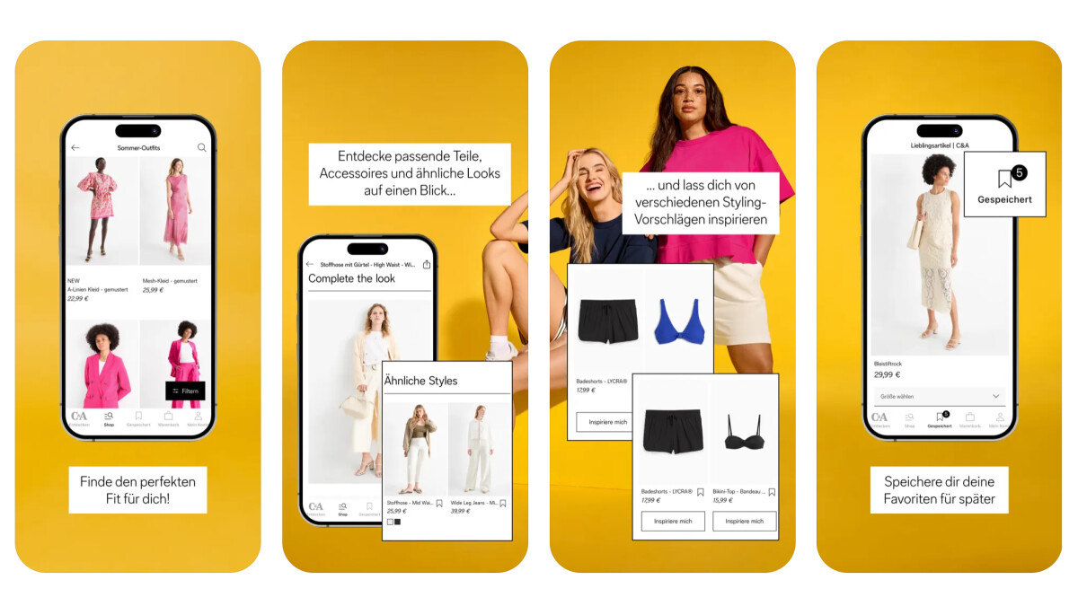 In der C&A-App findet ihr alles, was das Herz höher schlagen lässt, wenn es um Mode geht.
