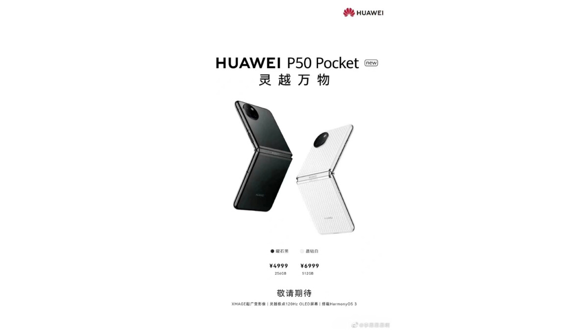 Huawei P50 Pocket New Edition Leak zeigt "BilligFoldable" NETZWELT