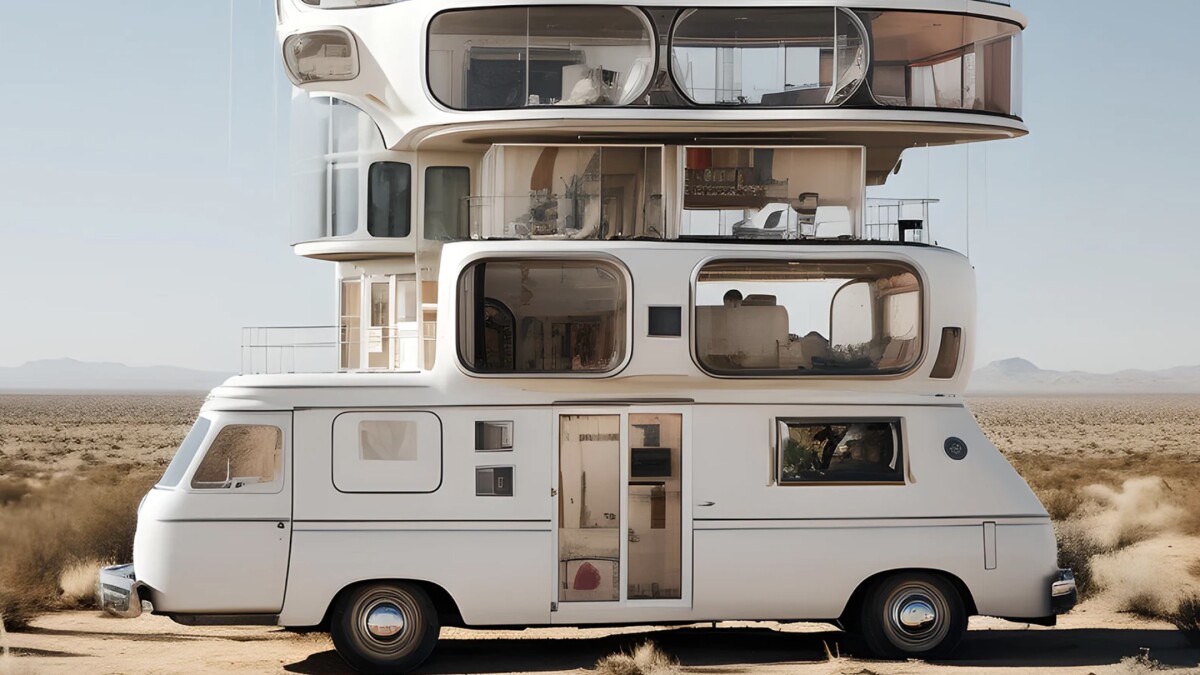 Surreales Vanlife: Wenn die KI Wohnmobile und Campervans entwirft