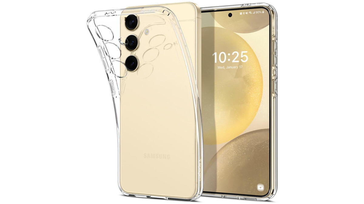 The Spigen Liquid Crystal provides a clear view of the stylish design of the new Samsung smartphones