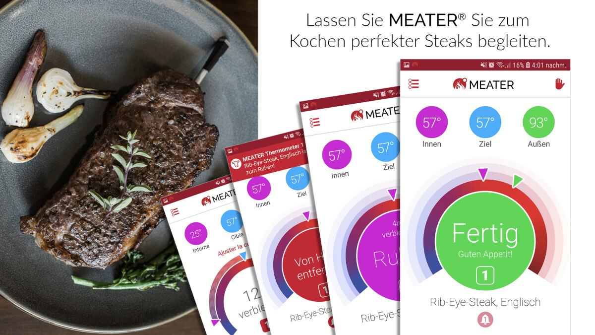 Mit dem MEATER® Fleischthermometer trefft ihr jedes Mal den perfekten Gargrad.