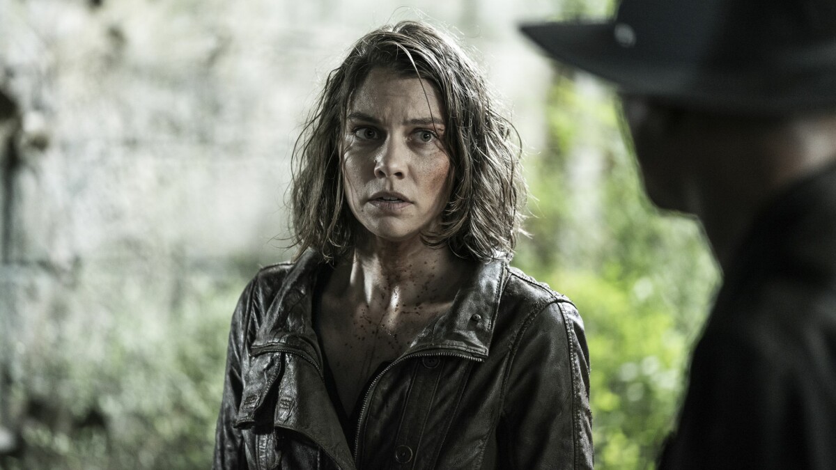 The Walking Dead Temporada 11 - Parte 3: Maggie está cubierta de sangre por la pelea.