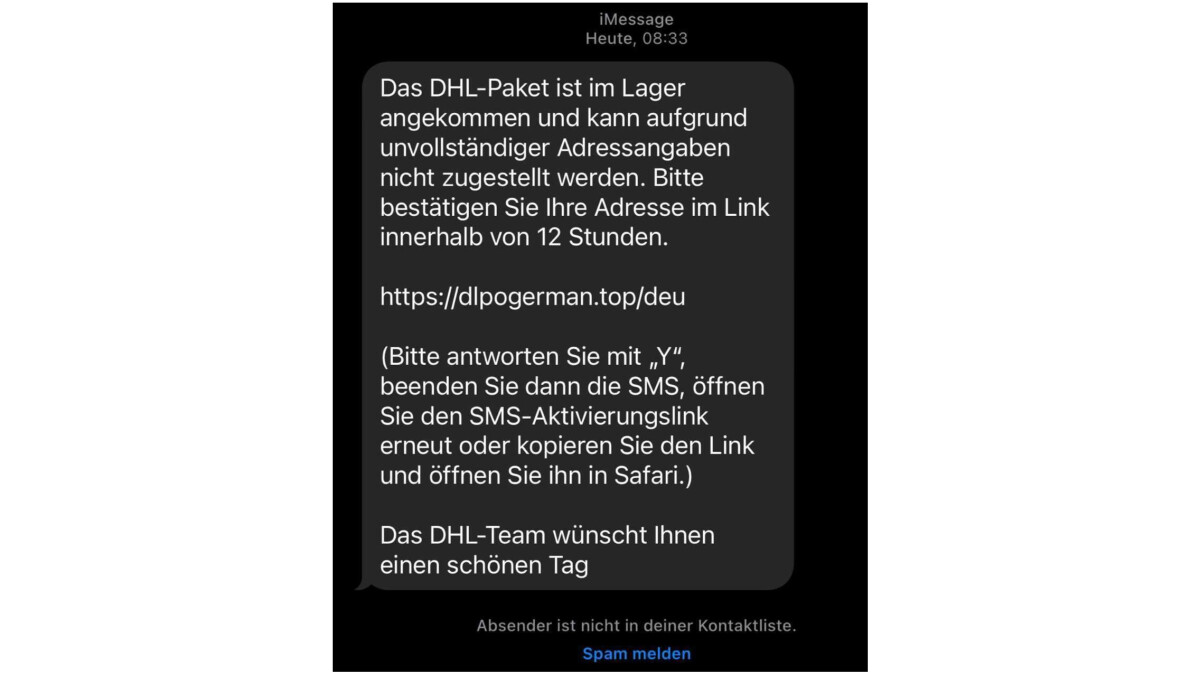 Les clients de DHL sont trompés par ces messages SMS douteux.