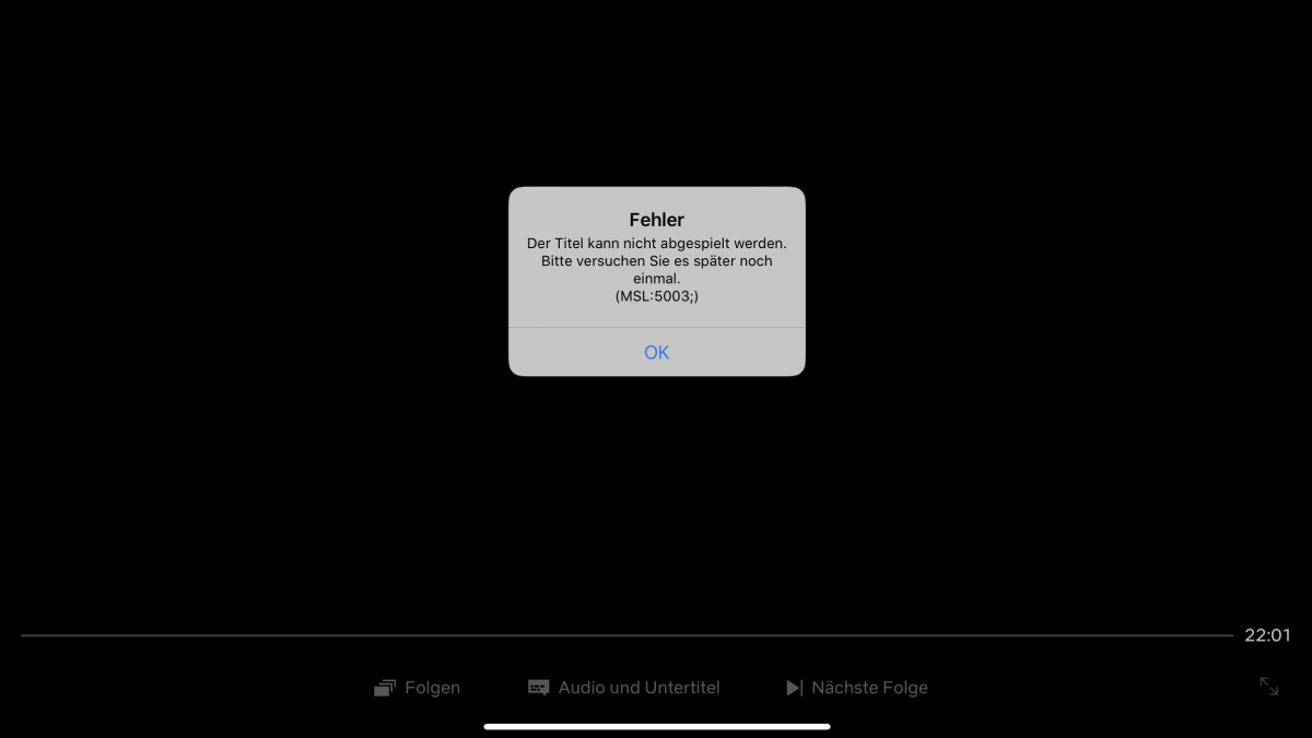 Netflix Fehlermeldung Netflix Fehlermeldung