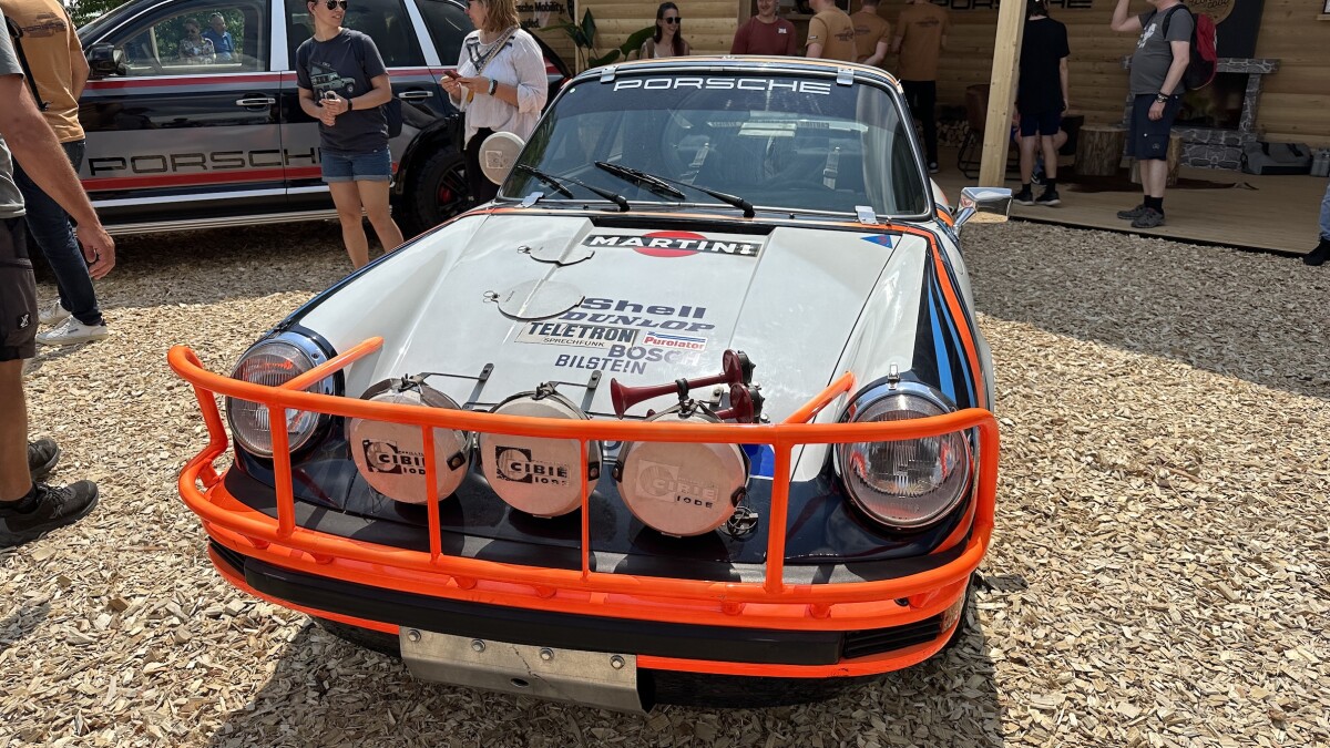 Porsche had some rally vehicles with them.