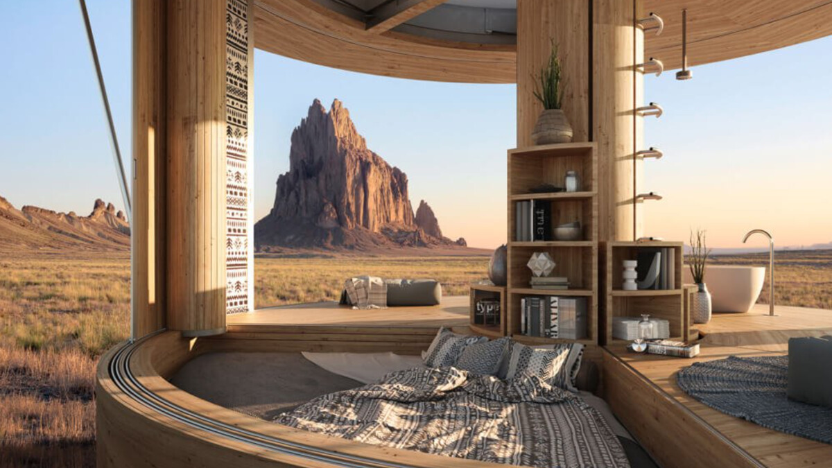 In diesem Tiny House lassen sich die Wände von Hand verschieben.