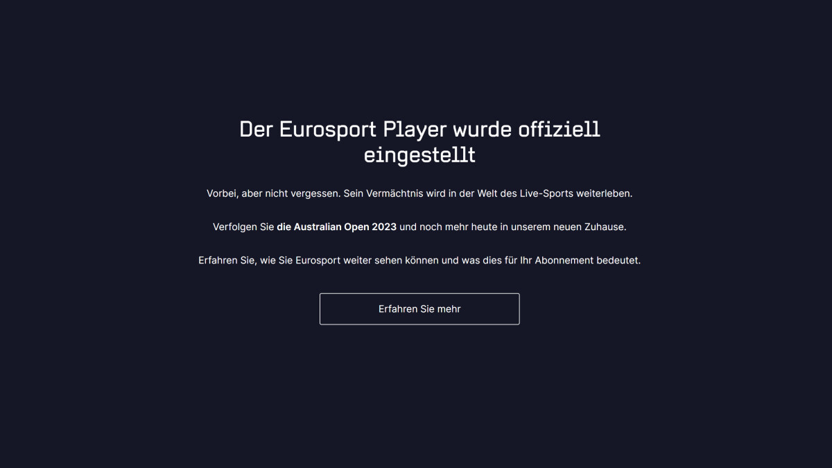 Eurosport Player Keine Störung