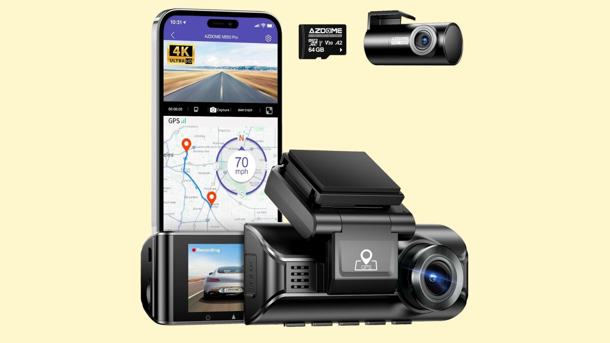 L'Azdome Dashcam M550 Pro peut reconnaître les accidents et enregistrer automatiquement les vidéos.