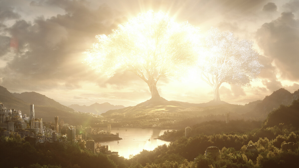 El Señor de los Anillos - Los Anillos del Poder: Antes del sol y la luna estaban los dos árboles Telperion y Laurelin.