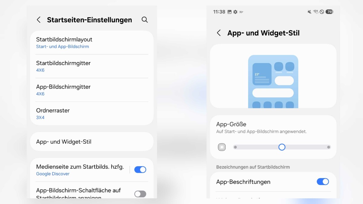 Mit One UI 7.0 Beta 2 können Sie jetzt den Stil Ihrer Apps und Widgets bearbeiten