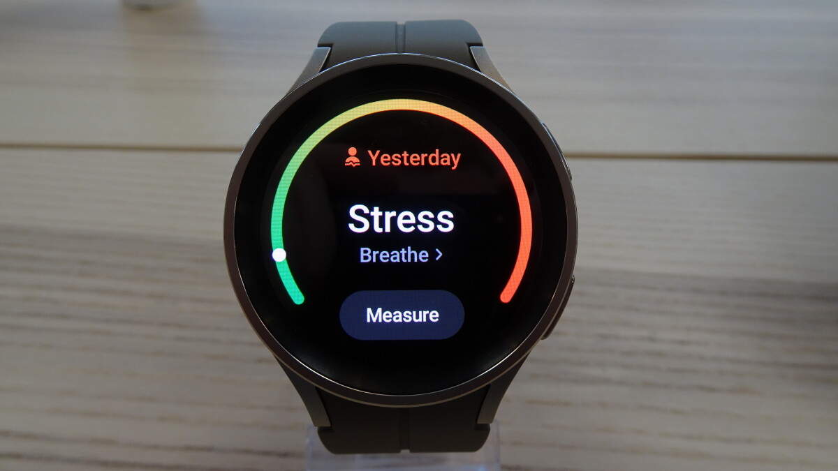 estoy estresado  El Samsung Galaxy Watch 5 (Pro) brinda información.