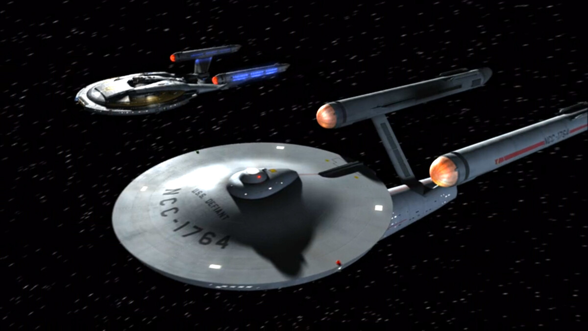 Star Trek Enterprise: The USS Defiant "Star Trek" has traveled in time and into the parallel mirror universe.