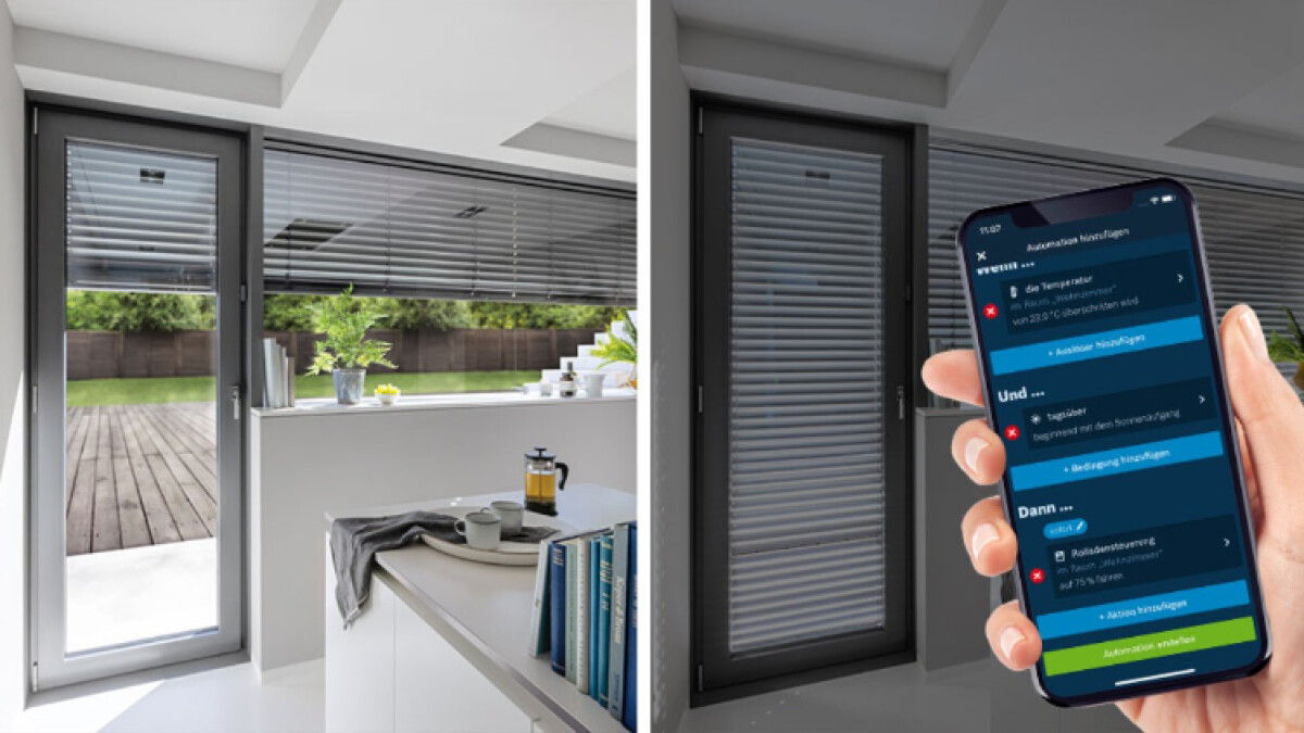 Puede controlar fácilmente las persianas enrollables de su hogar inteligente utilizando su teléfono inteligente.
