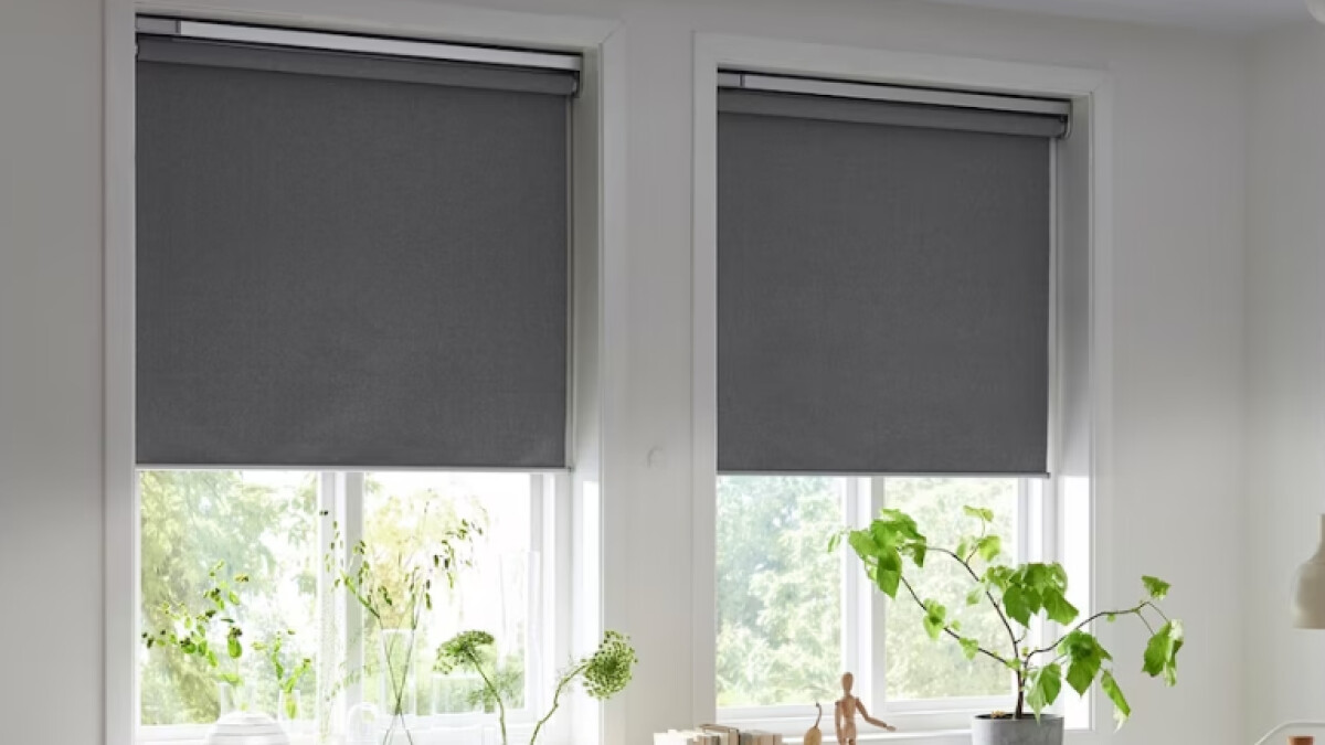 The smart roller blinds from Ikea can be moved using the included remote control and operated via voice control.
