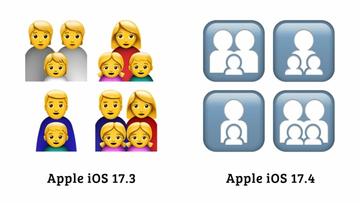 Los emojis familiares están sufriendo un cambio radical con iOS 17.4.