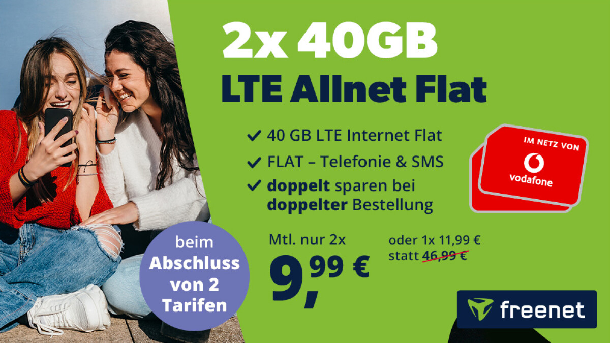 40 GB im für 10 Euro Diesen Tarif bekommt ihr im Doppelpack günstiger NETZWELT